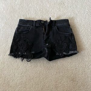 Black American Eagle Jean Shorts